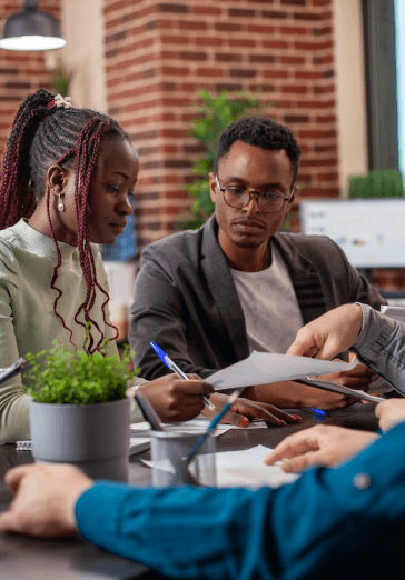 Team strategy meeting